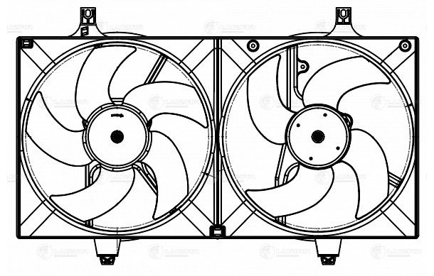 Э,вентилятор охл. для а,м Nissan Almera N16 00-,Primera P12 02- 2 вент. с кожух. LFK 1416 LUZAR