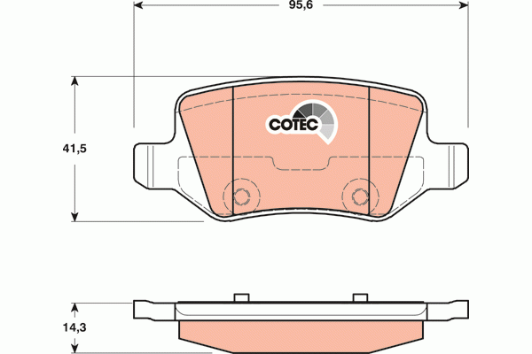 Колодки задние MERCEDES W169, W245, VANEO (414) GDB1481 GDB1481 TRW