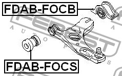 Сайлентблок рычага задний (гидравл) FORD FOCUS I FDAB-FOCB FDAB-FOCB FEBEST