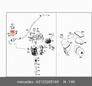фильтр воздушный !\ MB CL-Class/ A217/ C217 A 212 320 01 69 MERCEDES BENZ