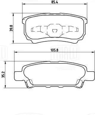 Колодки тормозные дисковые задние керамические PRO PF1102CR TRIALLI
