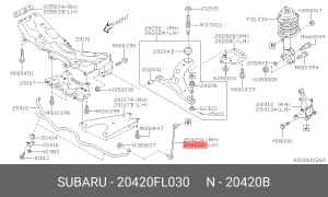 СТОЙКА СТАБИЛИЗАТОРА SUBARU 20420-FL030 SUBARU