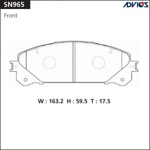 КОЛОДКИ ТОРМОЗНЫЕ FR RX350 2009 0446548150 SN965 ADVICS