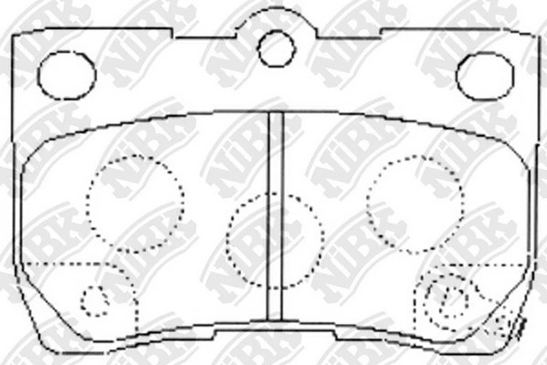 Колодки тормозные TOYOTA Crown (03-12) LEXUS GS300 задние (4шт.) NIBK PN1494 NIBK