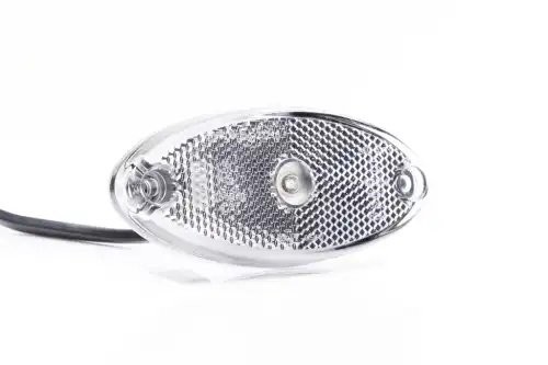 фонарь габаритный! белый LED 12-36V овальный 102.4x45.2 с кабелем 0.5м\ FT061BLED FRISTOM