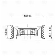 Ролик приводного ремня опорный ребристый CM5163 TRIALLI