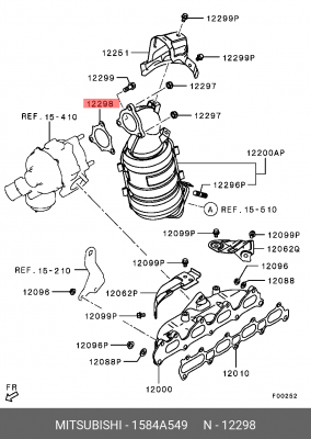 Прокладка турбокомпрессора MITSUBISHI L200 2006- mot.2,5DID 1584A549 1584A549 MITSUBISHI