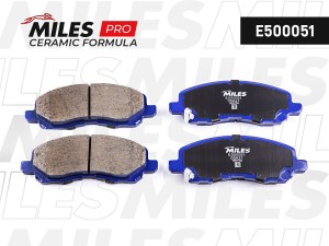 Колодки тормозные передние (Смесь CERAMIC серия PRO) MITSUBISHI ASX/LANCER/OUTLA E500051 MILES