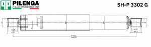Амортизатор газовый ГАЗель NEXT 2123, ГАЗ 3302, ГАЗ 2217 SH-P 3302 - G SHP3302G PILENGA