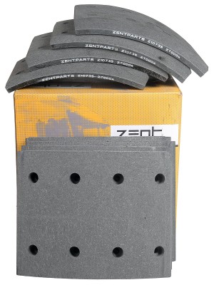 накладки торм. с ЗАКЛЕПК. STD! 19010 21.0-13.0 (420x150)(93685/L10 6.35x15.9 64) Z10735 ZENTPARTS