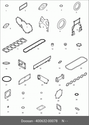 400632-00078 Набор прокладок 65.99601-8027 40063200078 DOOSAN