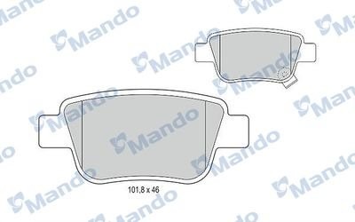 Колодки тормозные TOYOTA Avensis (03-) задние (4шт.) MANDO MBF015872 MANDO