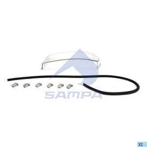 Стекло фары левое 045114 SAMPA