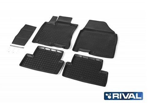 коврики салона! полиуретан 5 шт.\ Nissan Qashqai I 06-14 14105003 RIVAL