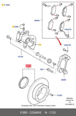 диск тормозной задний!\ Ford Transit all 06> 2256895 FORD