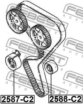 Ролик обводной ремня грм 2588-C2 FEBEST