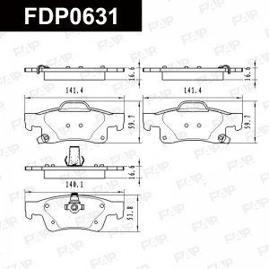 Тормозные колодки дисковые смесь CERAMIC FDP0631 FDP0631 FAP