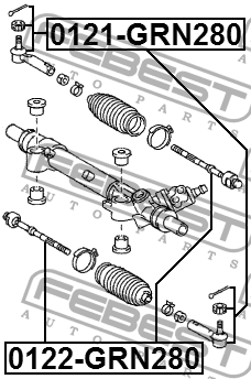 Наконечник рулевой 0121-GRN280 0121-GRN280 FEBEST