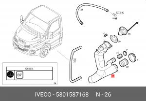 горловина! топливного бака\ Iveco Daily 5801587168 IVECO