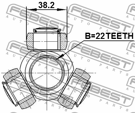 Трипоид NISSAN JUKE F15 2010- 0216-F15 0216-F15 FEBEST