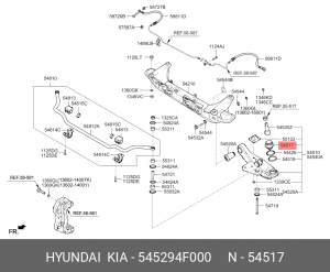 Пыльник HYUNDAI Porter 2 рычага подвески переднего нижнего OE 545294F000 HYUNDAI KIA