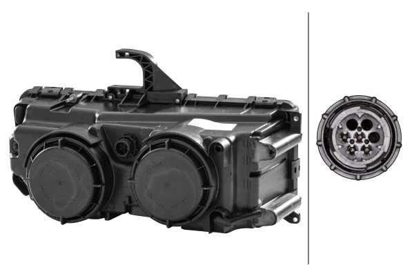 Фара головная левая Axor '04 -> 1DB247011-011 HELLA