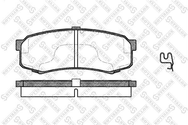 колодки диск. задн.! с антискр. пл.\ Dongfeng, Geely, Toyota Land Cruiser 3.4-4. 424-004B-SX STELLOX