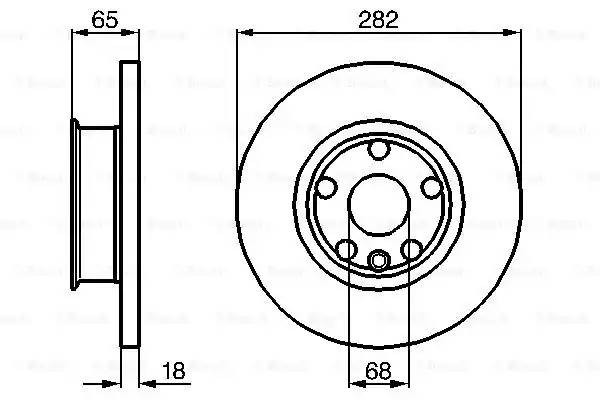 Диск тормозной VW T4 (90-03) передний (1шт.) BOSCH 0 986 478 613 BOSCH
