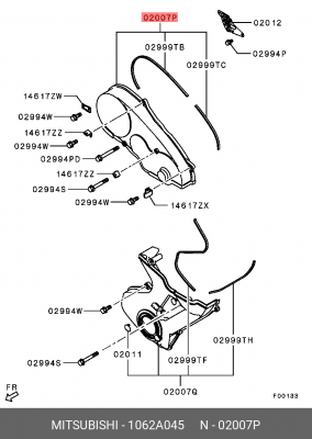 КРЫШКА РЕМНЯ ГРМ 1062A045 1062A045 MITSUBISHI