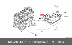140351KC0A NISSAN УПЛОТНИТЕЛЬНОЕ КОЛЬЦО ВПУСКНОГО КОЛЛЕКТОРА (10013050/231117/00 14035-1KC0A NISSAN
