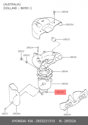 Шпилька HYUNDAI KIA OE 2853221310 HYUNDAI KIA