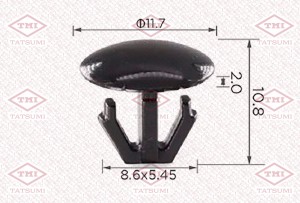 КРЕПЛЕНИЕ УПЛОТНИТЕЛЯ КАПОТА HONDA CIVIC 95-99 TJB1115 TATSUMI