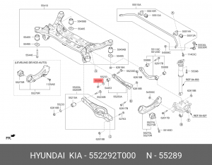 Гайка HYUNDAI KIA OE 552292T000 HYUNDAI KIA