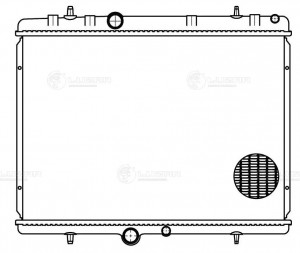 Радиатор PEUGEOT 407 (04-10) CITROEN C5 охлаждения двигателя LUZAR LRC20T1 LUZAR