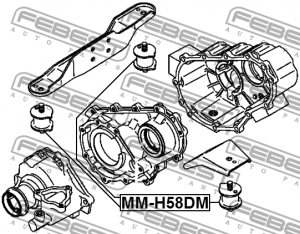 Опора задн дифференциала MITSUBISHI PAJERO MINI 94-98, 98- MM-H58DM MM-H58DM FEBEST