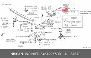 сайлентблок рычага переднего!\ Nissan Cabstar 06> 54542-9X500 NISSAN