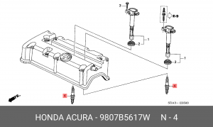 СВЕЧА ЗАЖИГАНИЯ 9807B5617W 9807B5617W HONDA