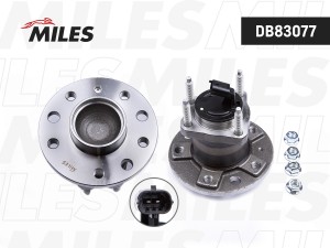 Ступица колеса задняя с подшипником (5 отверстий) OPEL ASTRA H/ZAFIRA 04- (SKF V DB83077 MILES