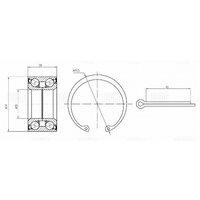 Подшипник ступицы Opel Vectra B (95-) перед. (кмпл:подш./стоп.кол.2шт/шплинт) (C CS3410 TRIALLI