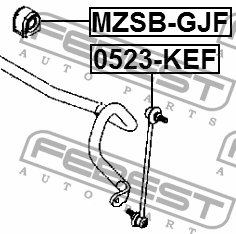 Втулка стабилизатора передняя MAZDA CX-5 KE 2011- MZSB-GJF MZSB-GJF FEBEST