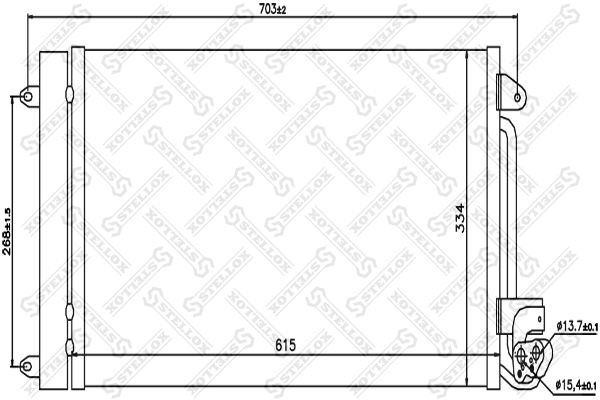 радиатор конд.\ Seat Ibiza 1.2/1.4-1.9TDi 08> 10-45199-SX STELLOX