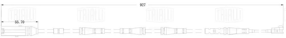 Датчик износа колодок BMW 5 (F10) (10-)/X3 (F25) (10-) зад. L=927 (PFS 4012) PFS 4012 TRIALLI