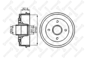 барабан тормозной! без ABS\ Renault Clio all 98> 6025-3911-SX STELLOX