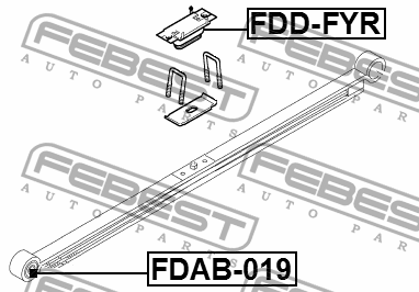 отбойник задней рессоры!\ Ford Transit FY 00-06 FDD-FYR FEBEST