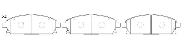Колодки тормозные передние NISSAN PATHFINDER 97-04/X-TRAIL 01-07 BP22389 BP22389 SB NAGAMOCHI