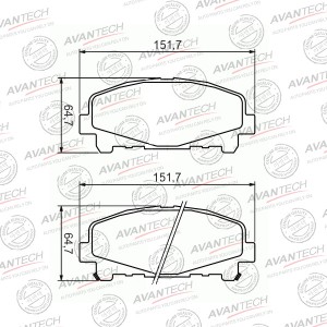 Колодки тормозные дисковые Avantech передние AV0336 AVANTECH