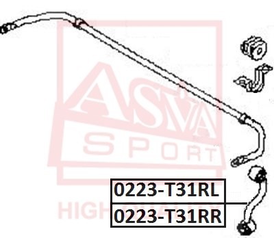 СТОЙКА СТАБИЛИЗАТОРА NISSAN/INFINITI 0223T31RL 0223-T31RL ASVA