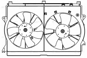 Э,вентилятор охл. Toyota Avensis (03-) 2.0i,2.4i (2 вент.) (с кожухом) LFK 1904 LFK 1904 LUZAR