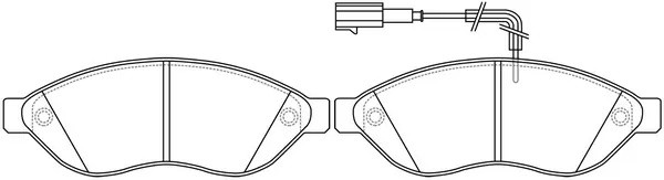 Колодки тормозные передние (FIAT DUCATO, CITROEN JUMPER, PEUGEOT BOXER (250)) BP BP42474W SB NAGAMOCHI