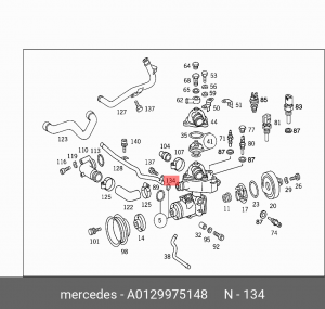 сальник помпы! 17x25x4\MB A0129975148 MERCEDES BENZ